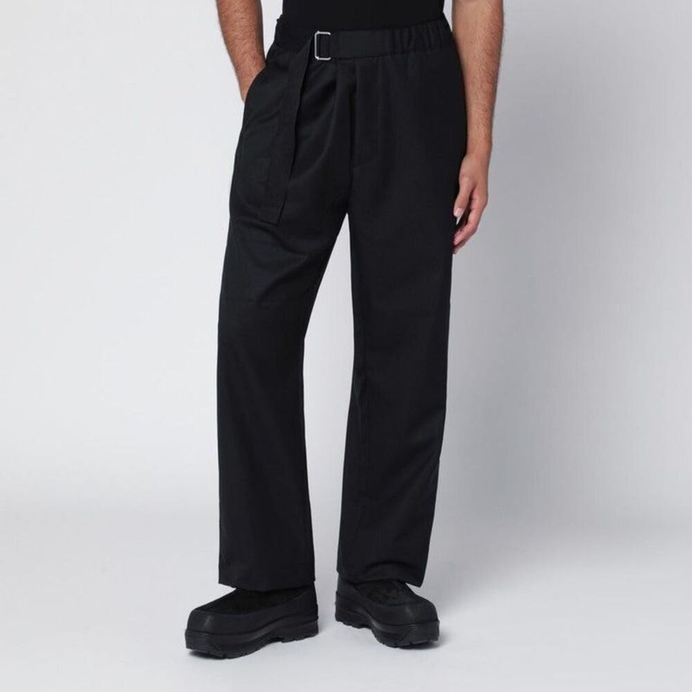 OAMC Men's Wide Leg Belted Trousers Men BLACK Pants